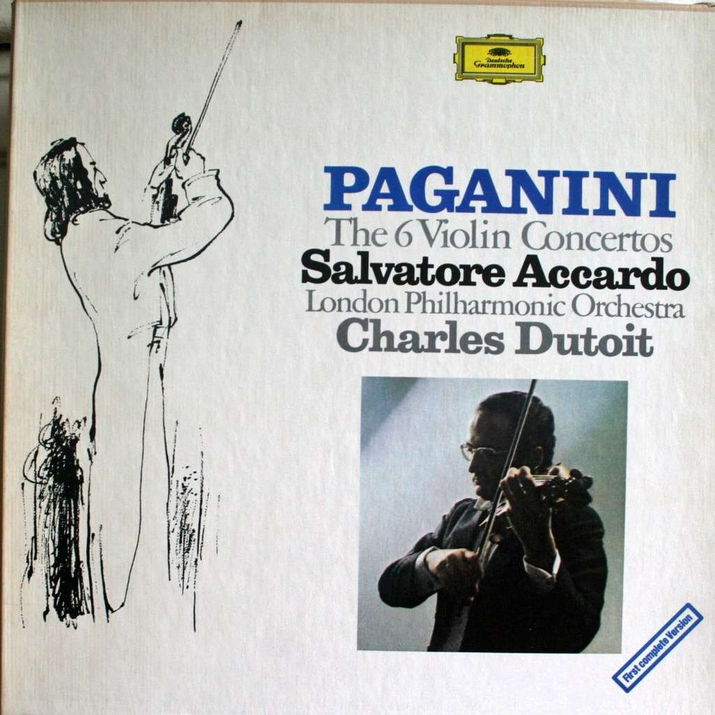 Paganini 6 Violin Concertos By Salvatore Accardo LP Box Set With