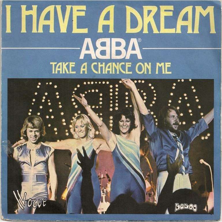 ABBA i have a dream / take a chance on me, 45T (SP 2 TITRES) en vente ...