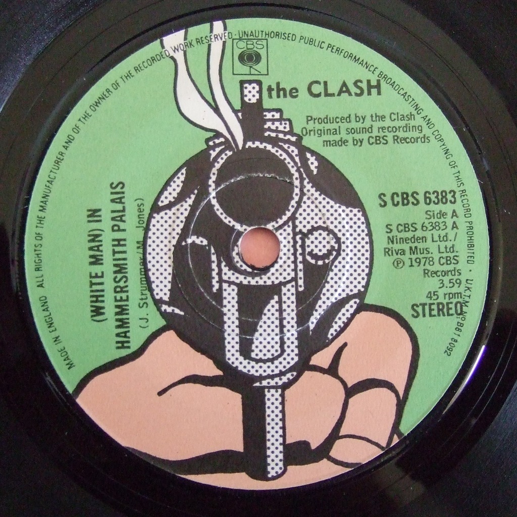 (White man) in hammersmith palais / the prisoner by The Clash, SP with