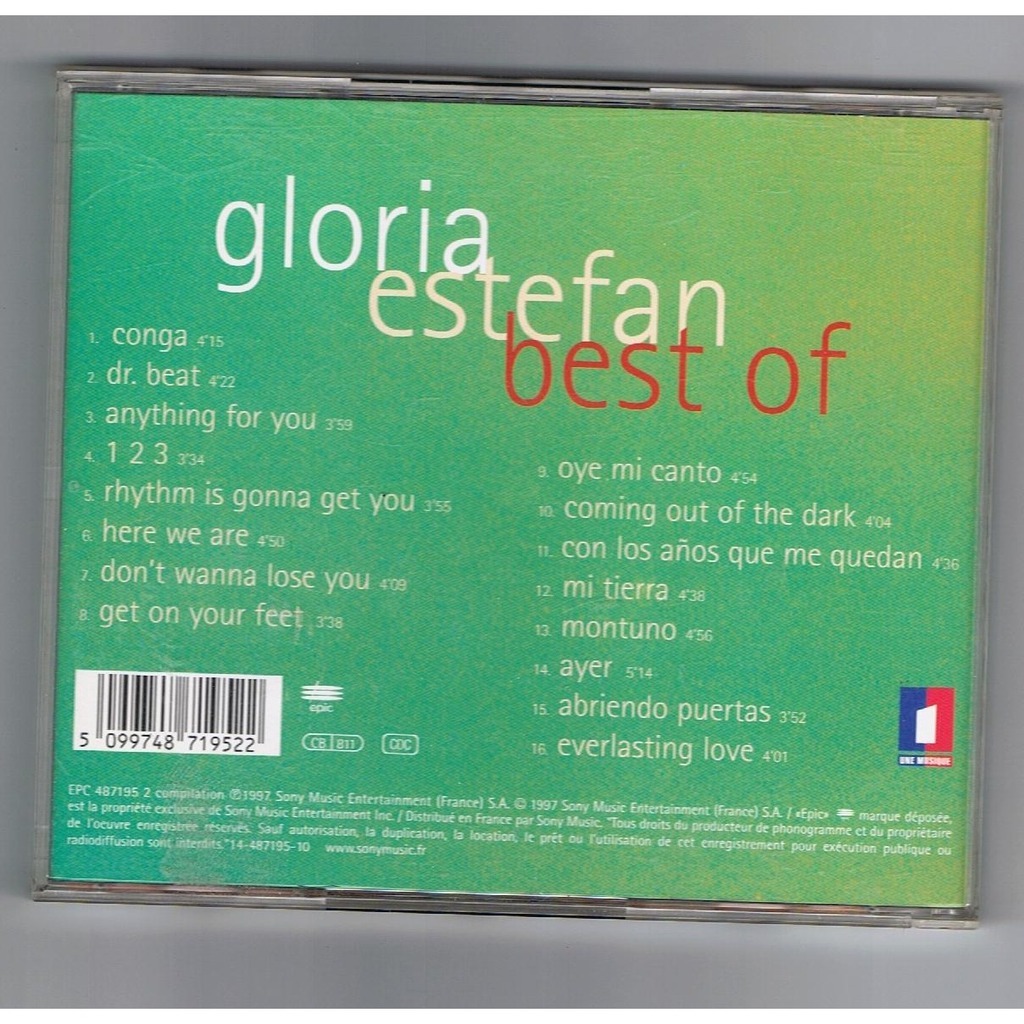 Best of by Gloria Estefan, CD with patrickjoker - Ref:115043222