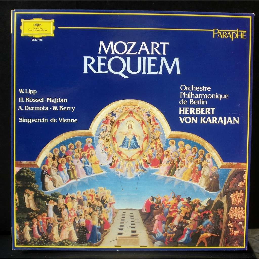 Mozart Requiem Karajan 61 W.Lipp H.RösslMajdan A.Dermota W.Berry by