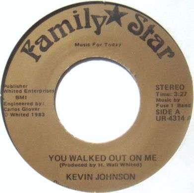 KEVIN JOHNSON - you walked out on me