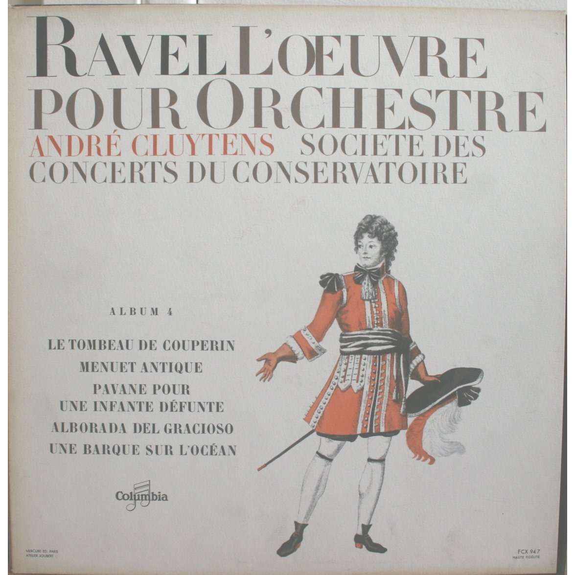 Ravel orchestral works vol °4 by Andre Cluytens, LP with chapoultepek69 ...