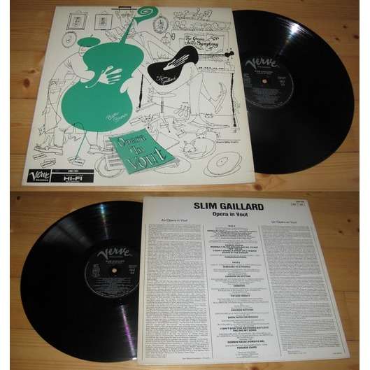 洋楽 Slim Gaillard Opera in Vout LP Slim Gaillard – Opera In Vout