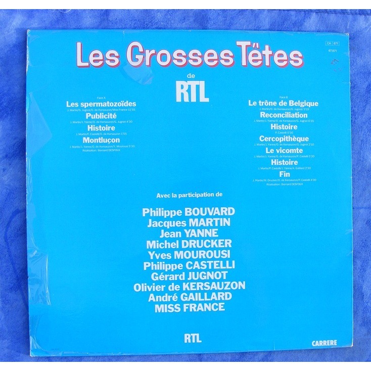 Les grosses tetes de rtl vol.2 de Bouvard/Martin/ Yanne/Castelli/ G