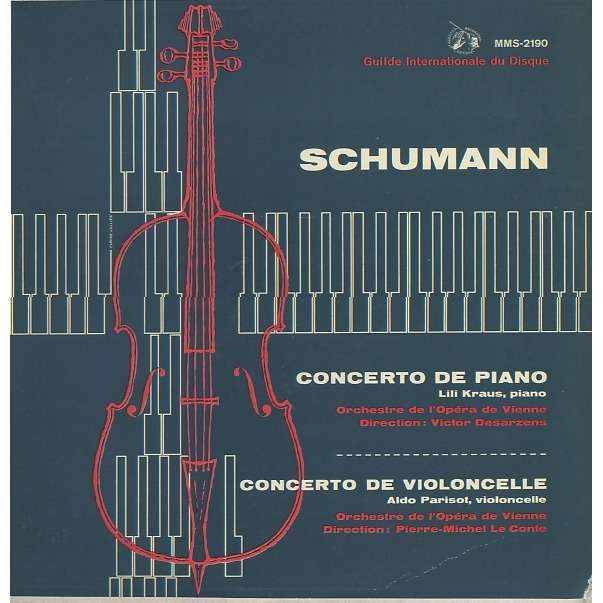 Schumann concerto pour piano opus 54, concerto pour violoncelle opus ...