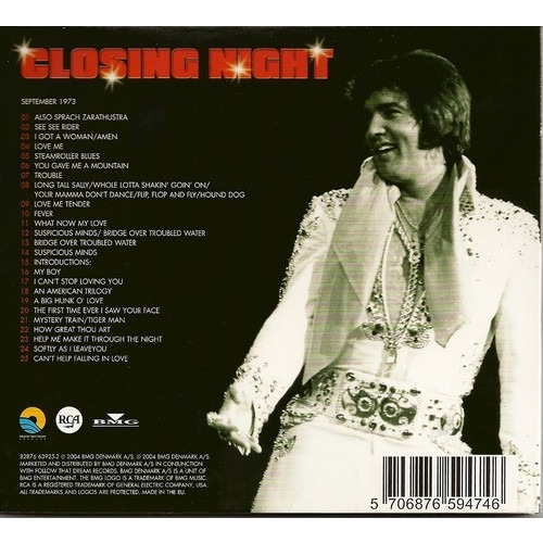 Closing night by Elvis Presley, CD with kroun2 Ref114310972