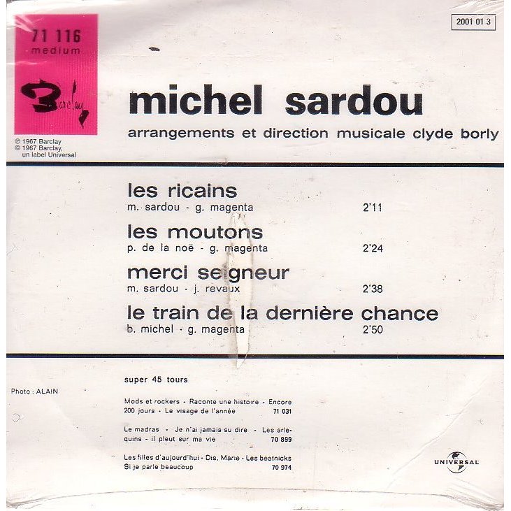 MICHEL SARDOU LES RICAINS