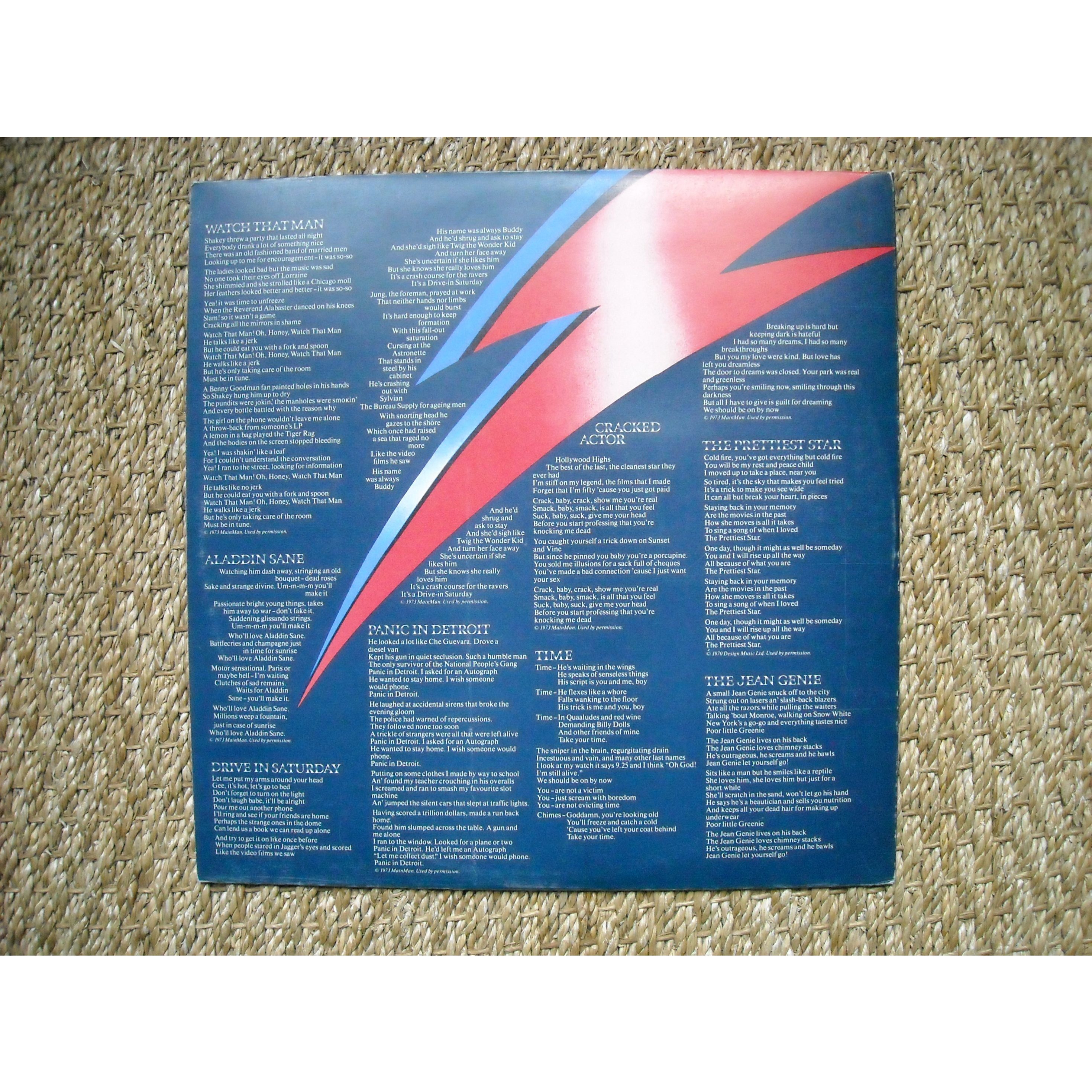 Aladdin Sane By David Bowie, LP With Medley - Ref:114769625