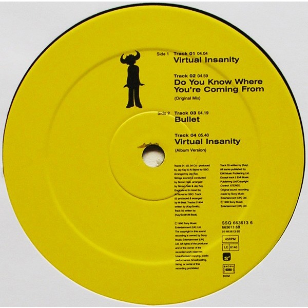 Virtual insanity + 3 - Jamiroquai - ( 12''33回転 ) - セラー： palprod -  Id:2300108610