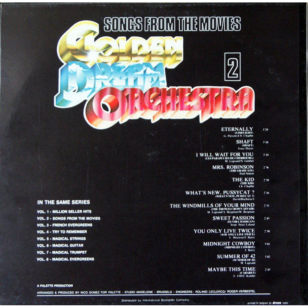 Songs from the movies vol 2 by Golden Dream Orchestra, LP with