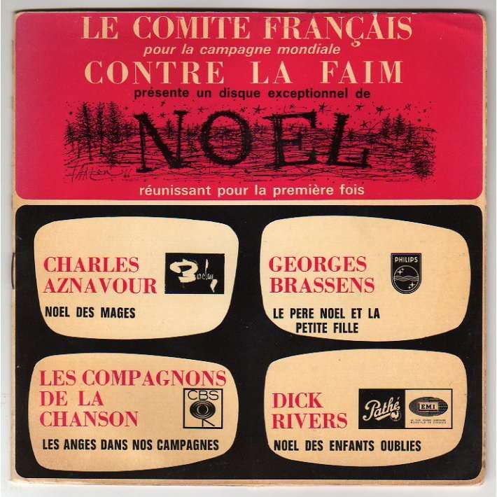 RIVERS DICK & AZNAVOUR/BRASSENS/COMPAGNONS - COMITE CONTRE LA FAIM