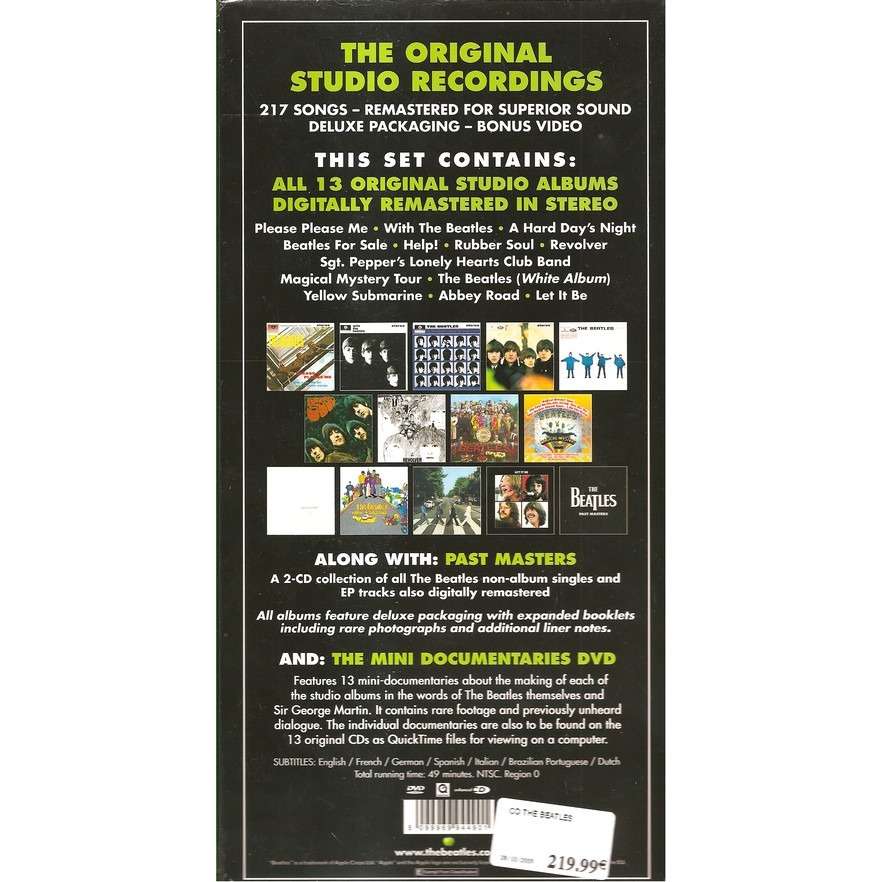  the beatles remasterises coffret 13cd+dvd 