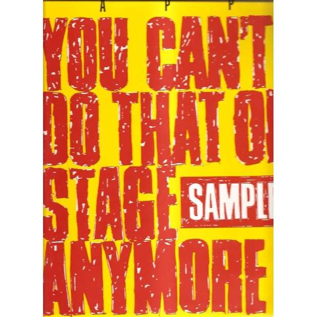  you can't do that on stage anymore sampler 