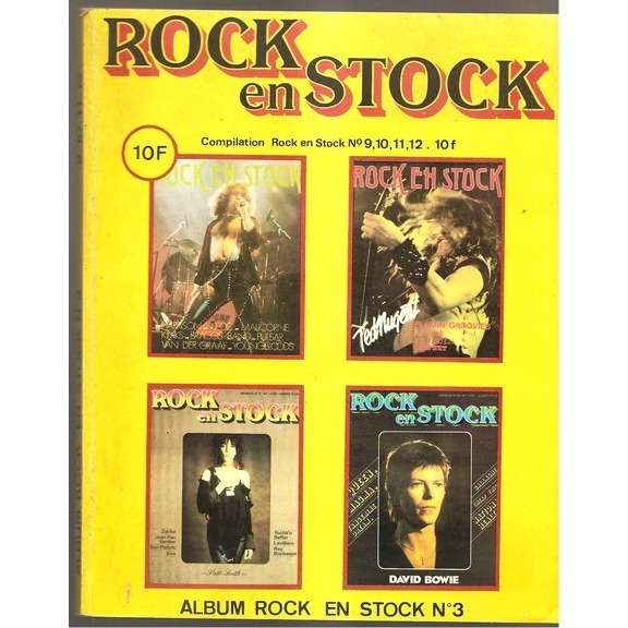  sex pistols patti smith bowie  -  rock en stock reliure 4 numereos 