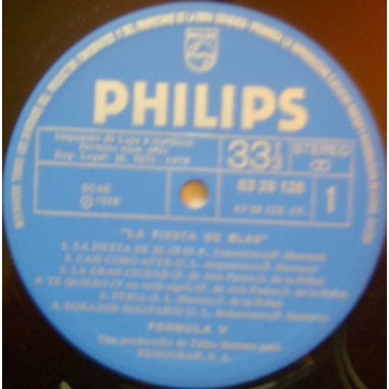 La fiesta de blas de Formula V, 33 1/3 RPM con sleazyx Ref114980137