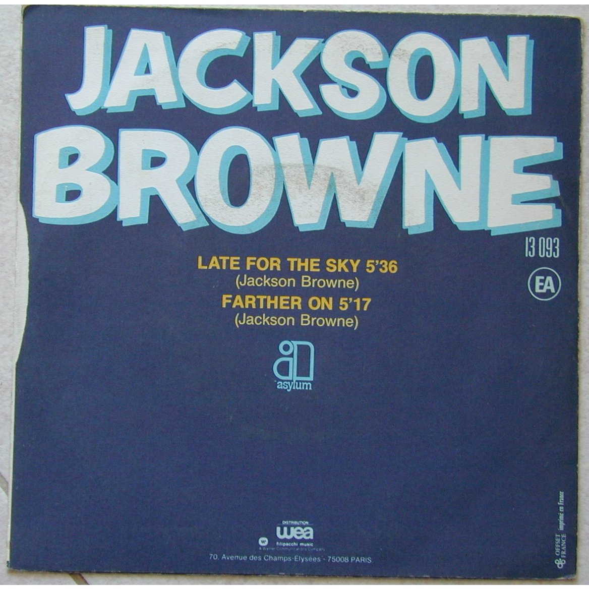 Late for the sky by Jackson Browne, SP with speed06 Ref114875264