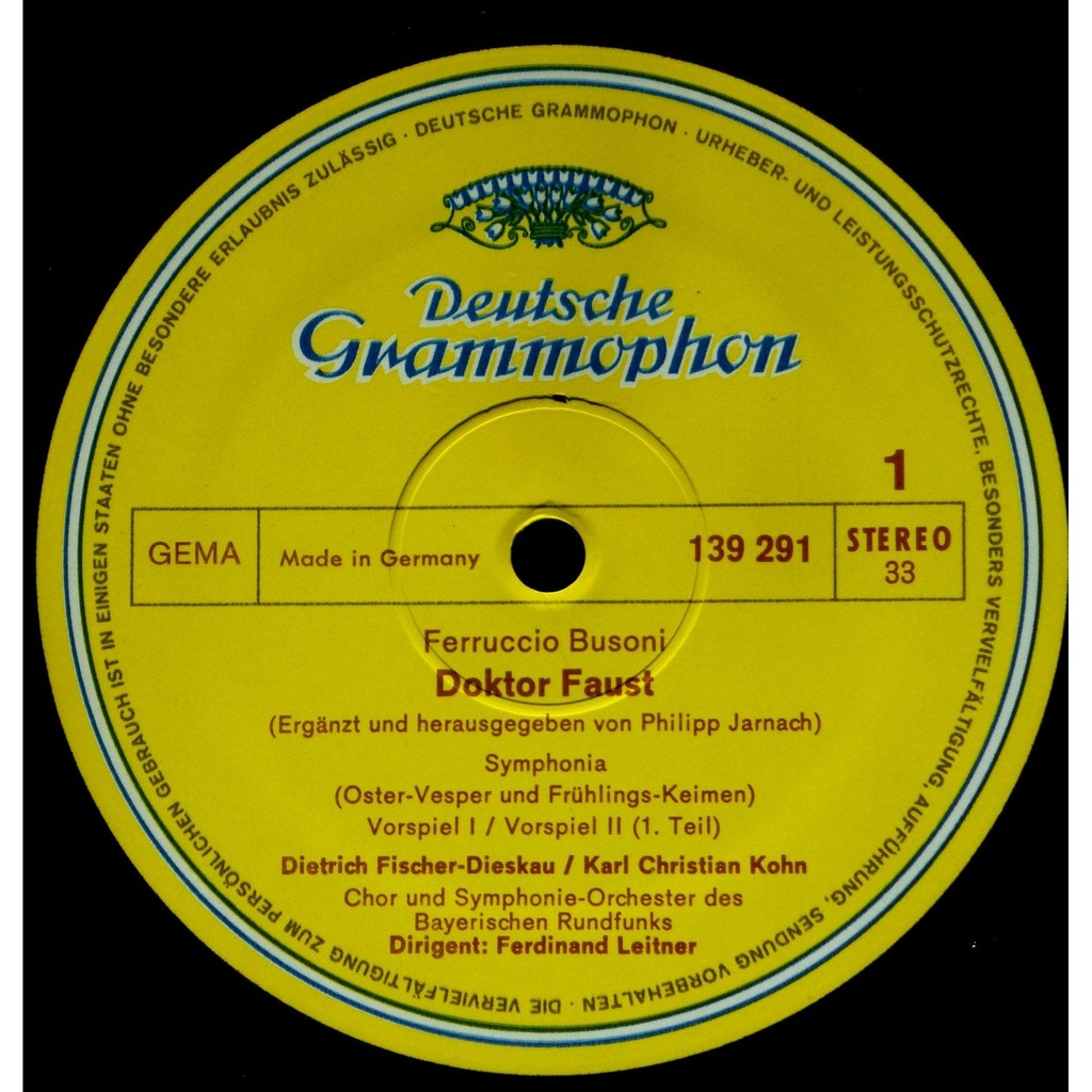 Busoni doktor faust fischer dieskau hillebrecht... leitner by Busoni Doktor Faust Leitner