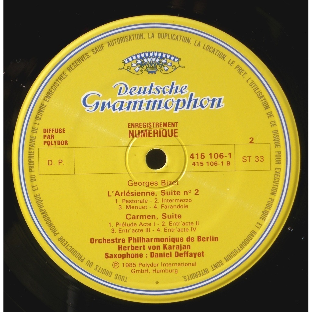 Bizet l'arlésienne 1 & 2 suite carmen karajan 83 by Bizet L